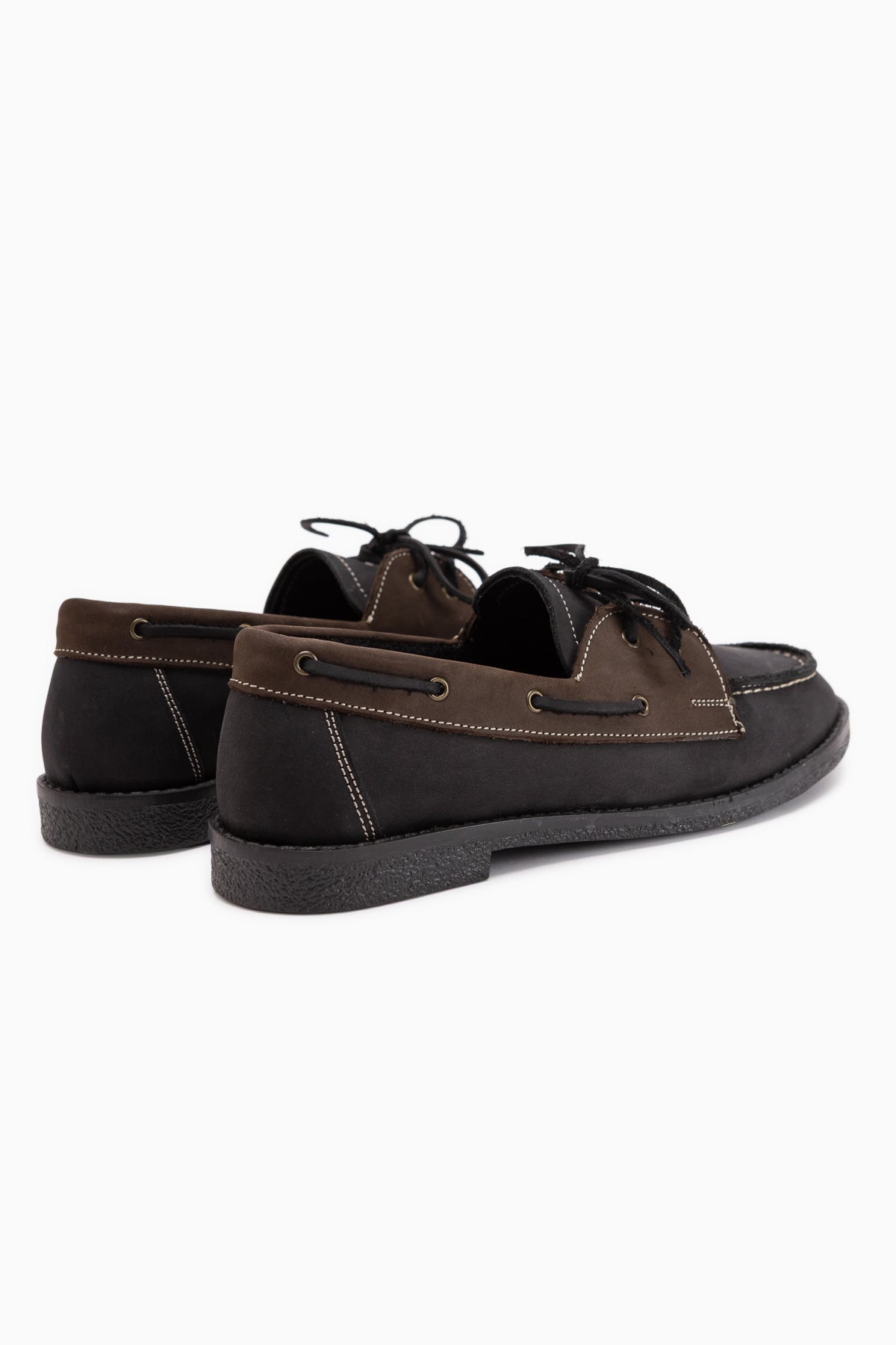 Janica Genuine Leather Black Lace-Up Women’s Moccasin Shoes