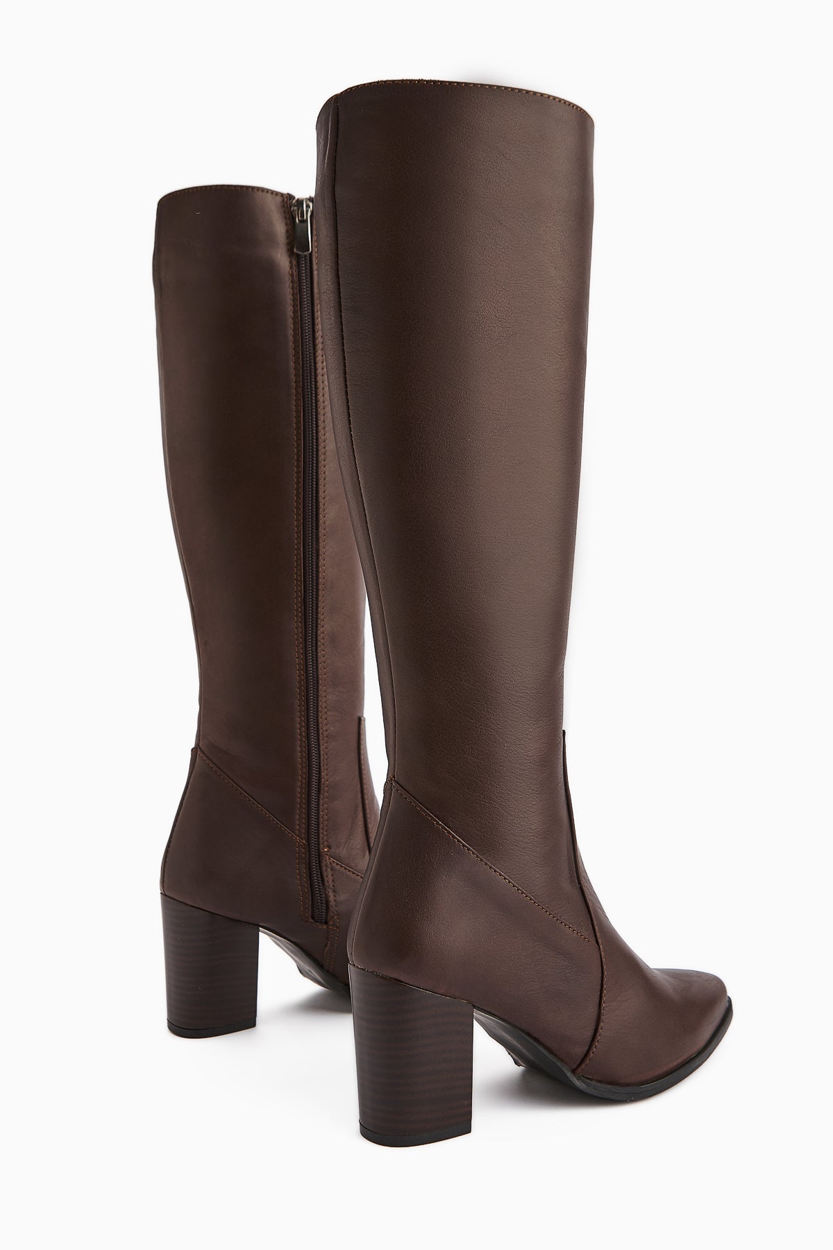 Vilda Genuine Leather Brown Pointed Toe Women's Boot