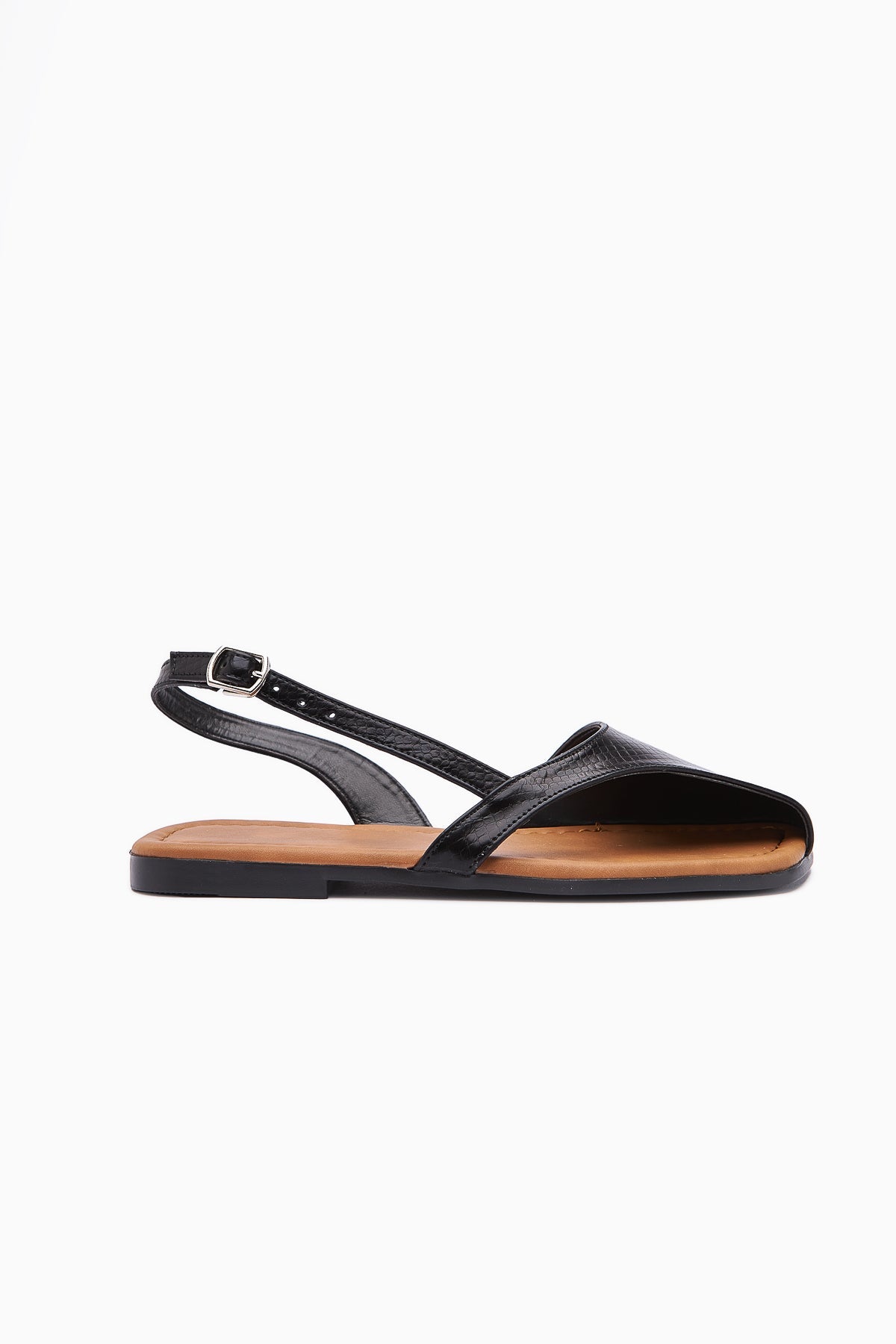 Agnez Black Belt Detailed Women's Sandal