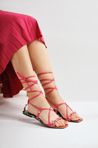 Eiva Fuchsia Ankle Strap Flat Women’s Sandal