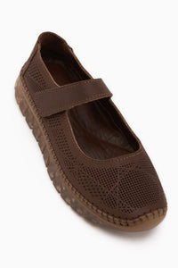Genuine Leather Solvi Brown Women’s Casual Shoes