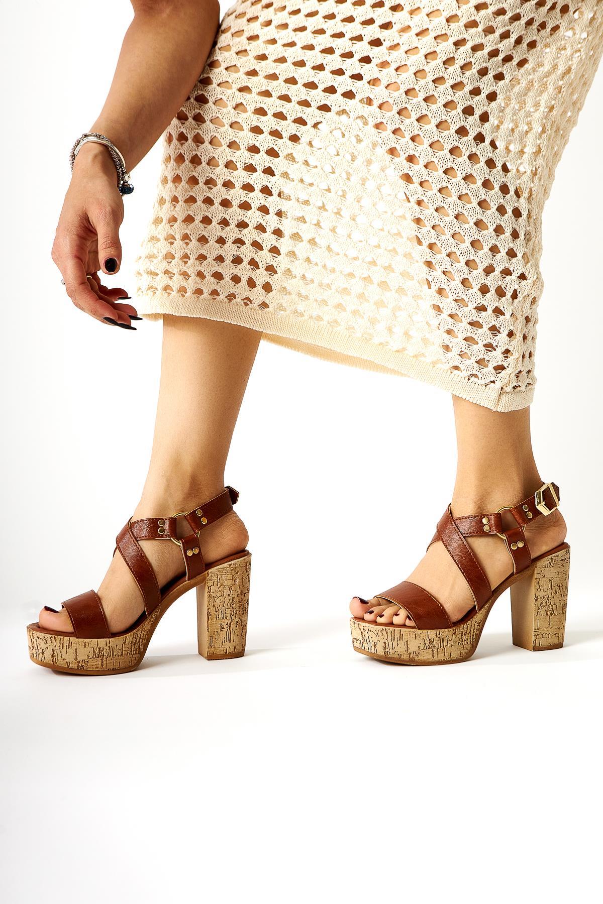 Havannah Taba Cross-Strap Platform Heeled Sandals