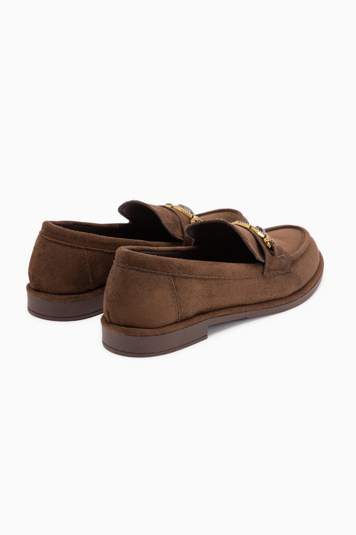 Callie Brown Suede Stone Women’s Loafer Shoes