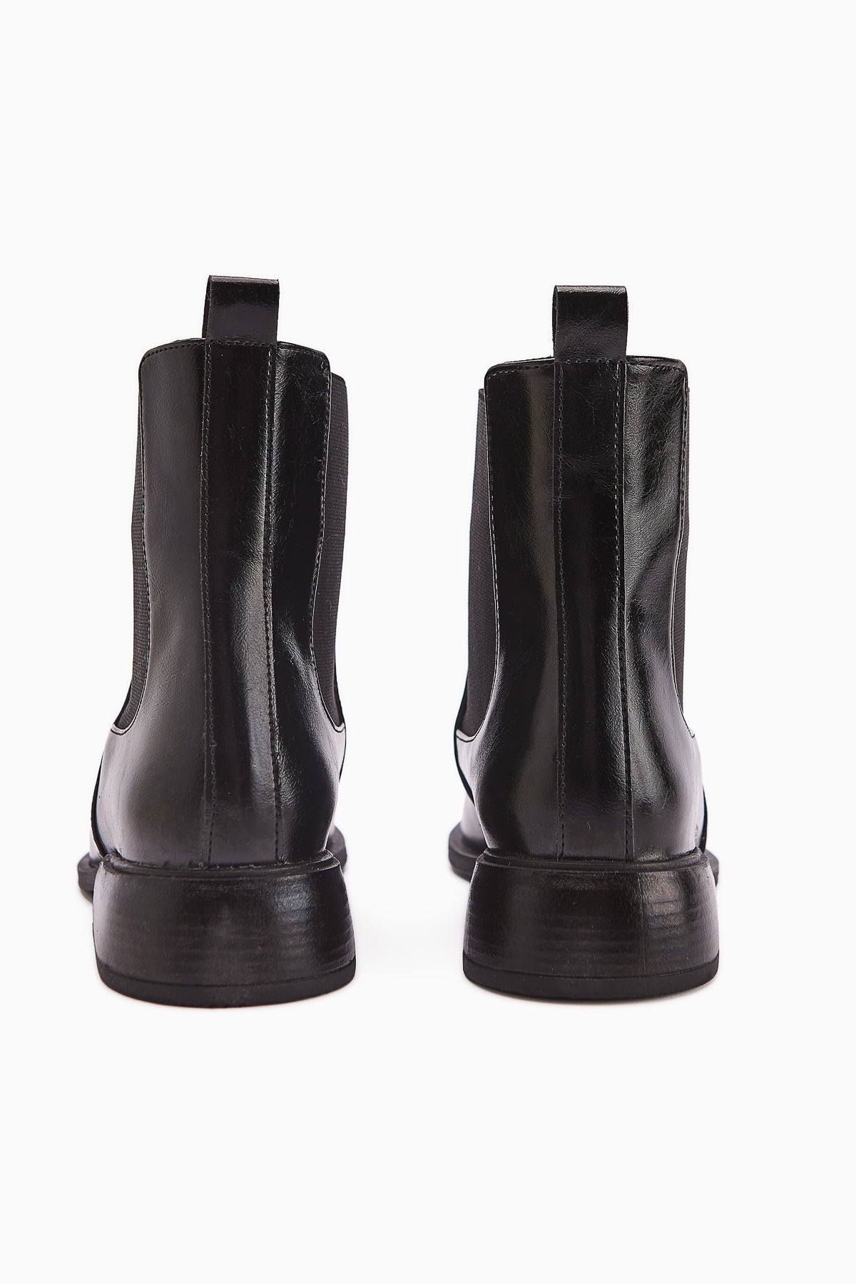 Juta Black Elastic Pull-On Women's Boots