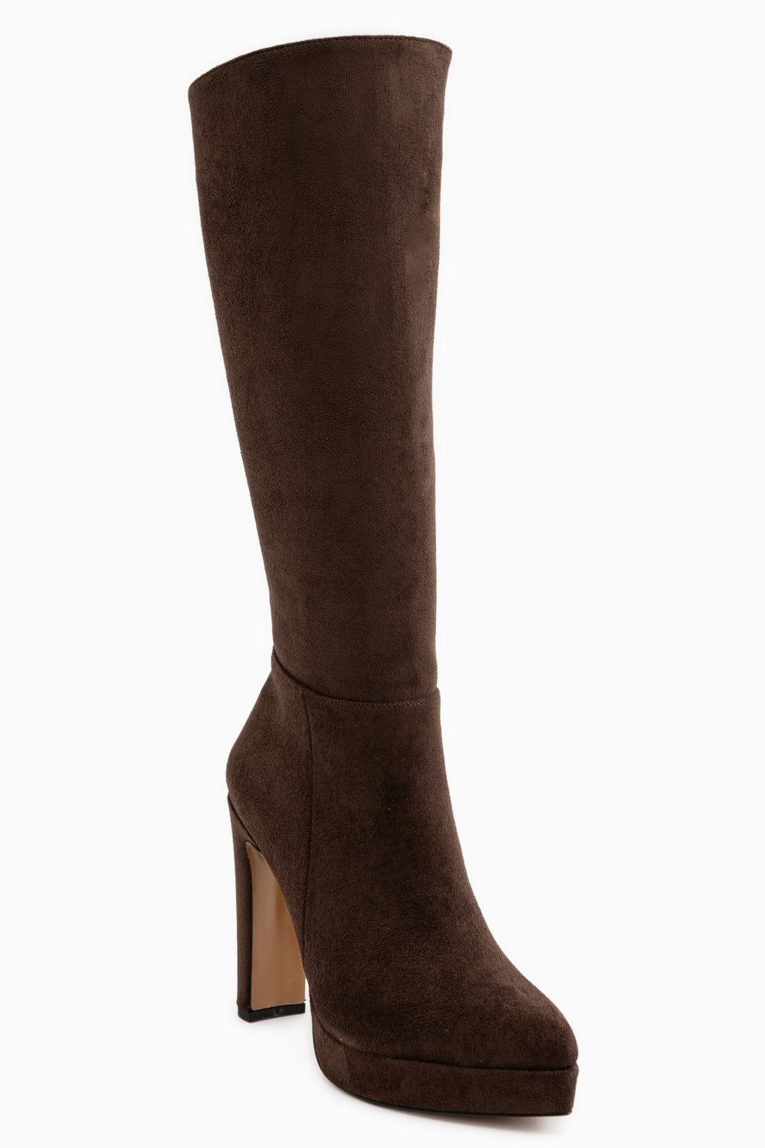 Ariya Brown Suede Platform Heeled Women’s Boots