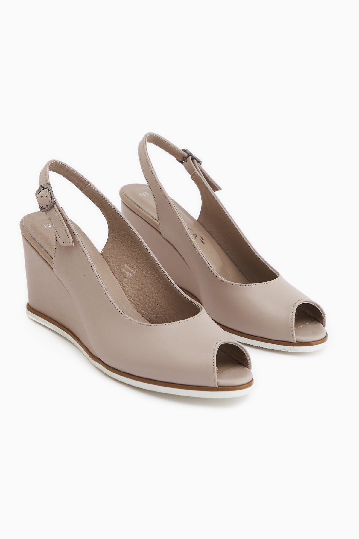 Marly Genuine Leather Mink Wedge Women’s Sandal