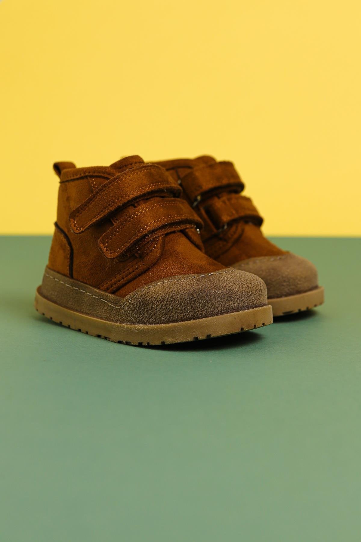 Heddy Taba Suede Velcro Baby Boots