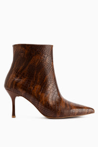 Brenda Tan Crocodile Heeled Women’s Boots