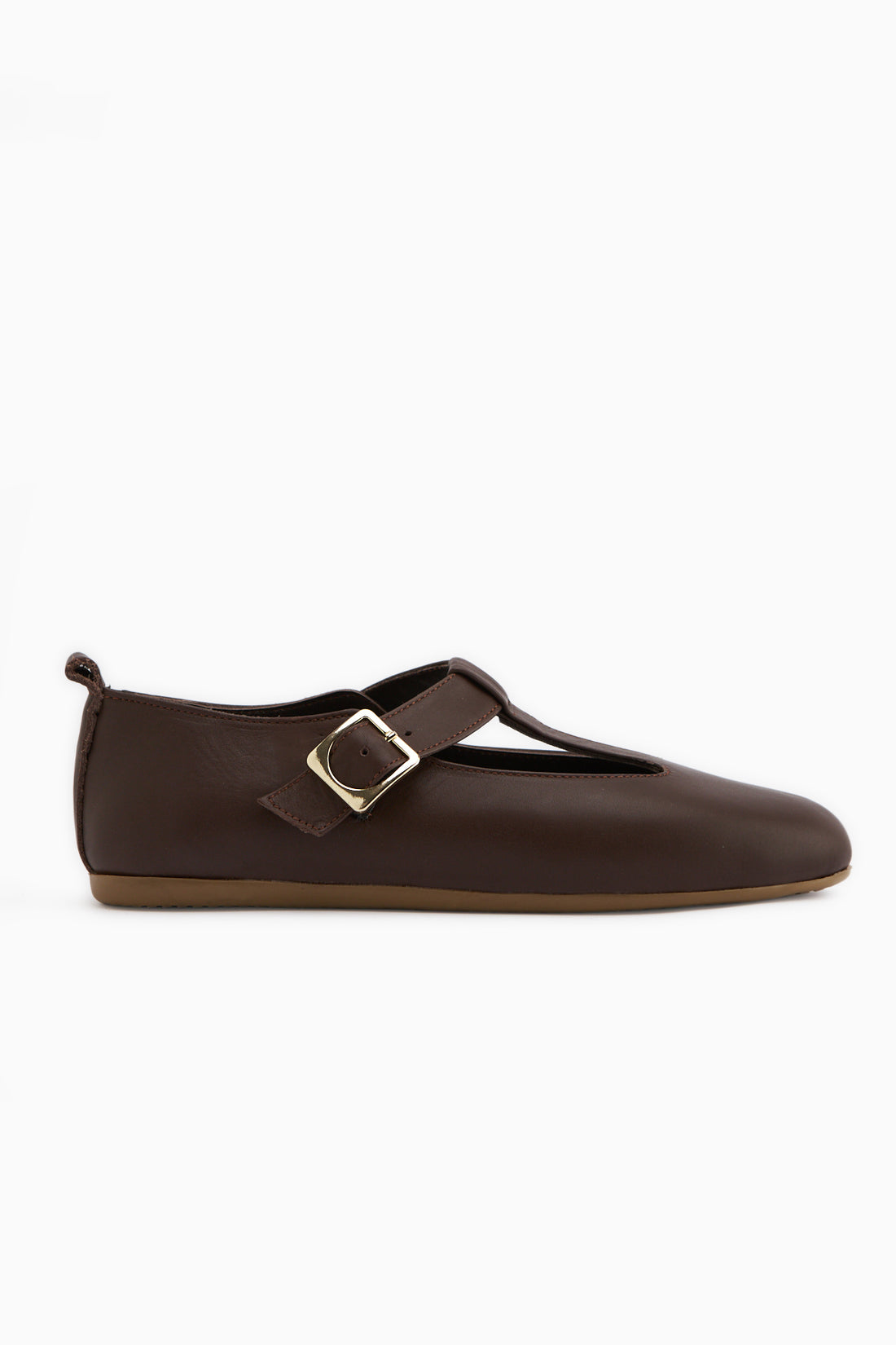 Genuine Leather Danni Brown Belted Women’s Ballet Flats