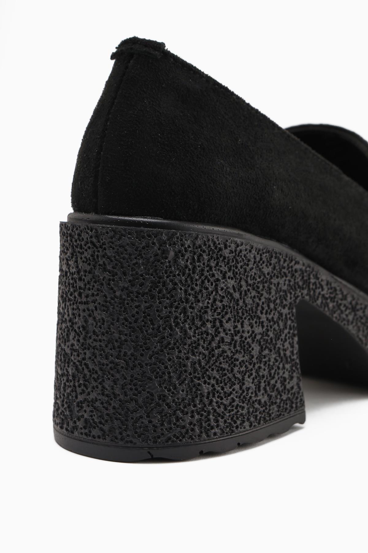 Boi Black Suede Platform Women's Casual Shoe
