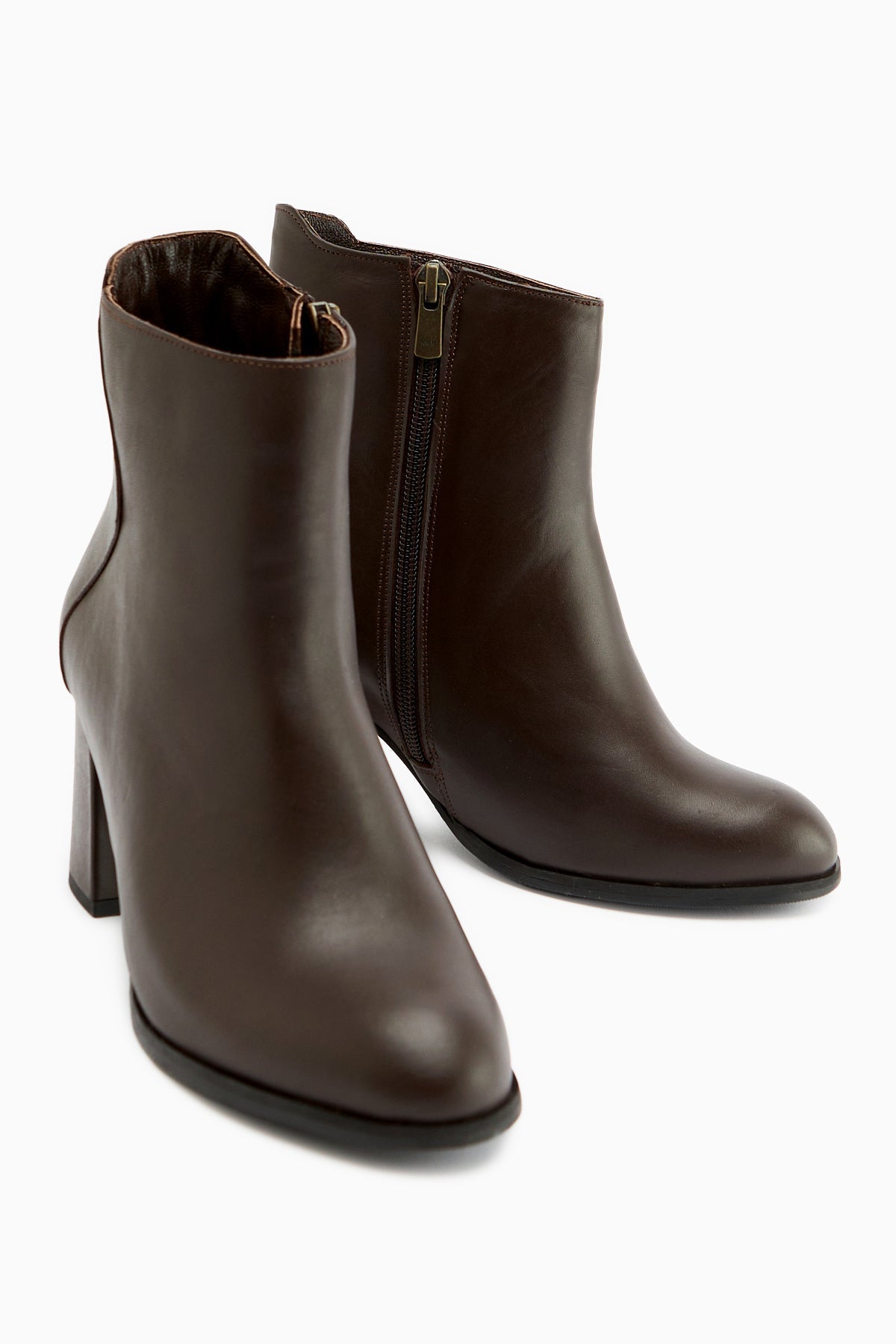Eliza Genuine Leather – Brown Heeled Boot (Women)