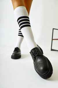 Rossy Black Everyday Shoes with Oval Toe and Laser Cut Detail