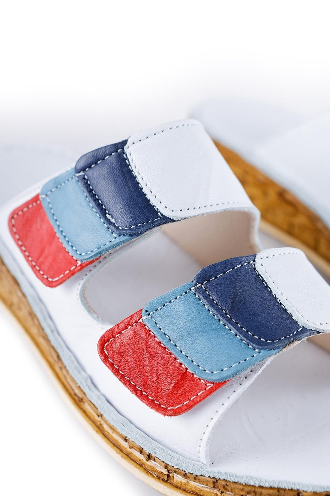 Kassid Genuine Leather – White Slide (Women)