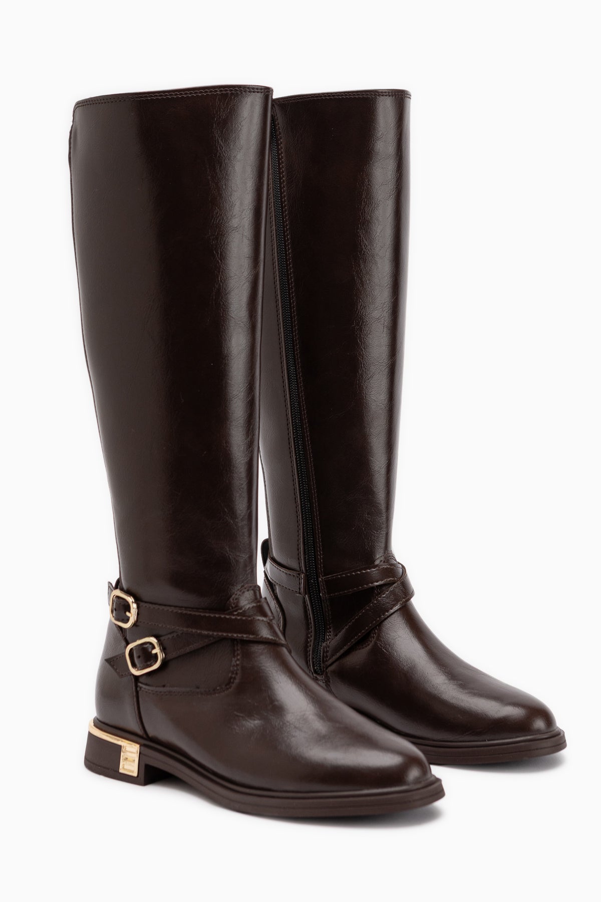 Janell Brown Belt Detailed Women’s Boots