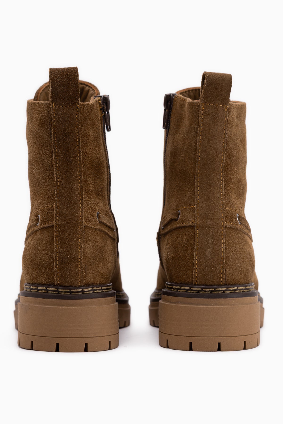 Minna Genuine Leather Walnut Suede Laced Women’s Boots