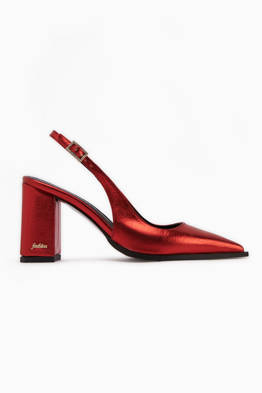 Essi Red Closed Toe Thick Heeled Women’s Shoes
