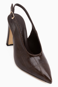 Daniela Brown Pointed Toe Women’s Heeled Shoes
