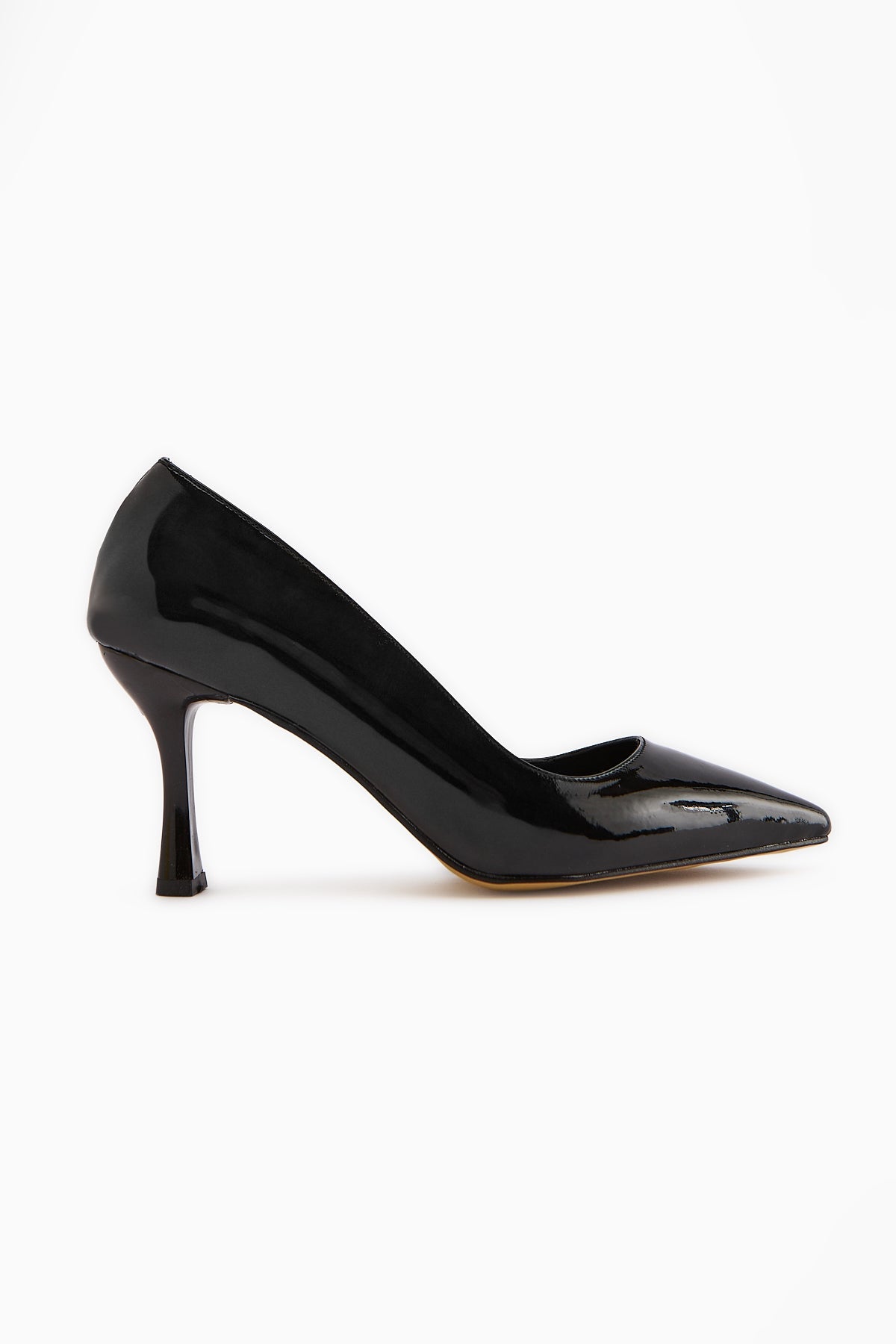 Dolly – Black Patent Vegan Material Stiletto Heeled Shoe (Women)