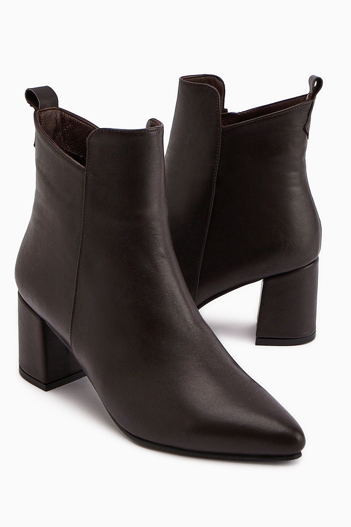 Julia Genuine Leather – Brown Heeled Boot (Women)