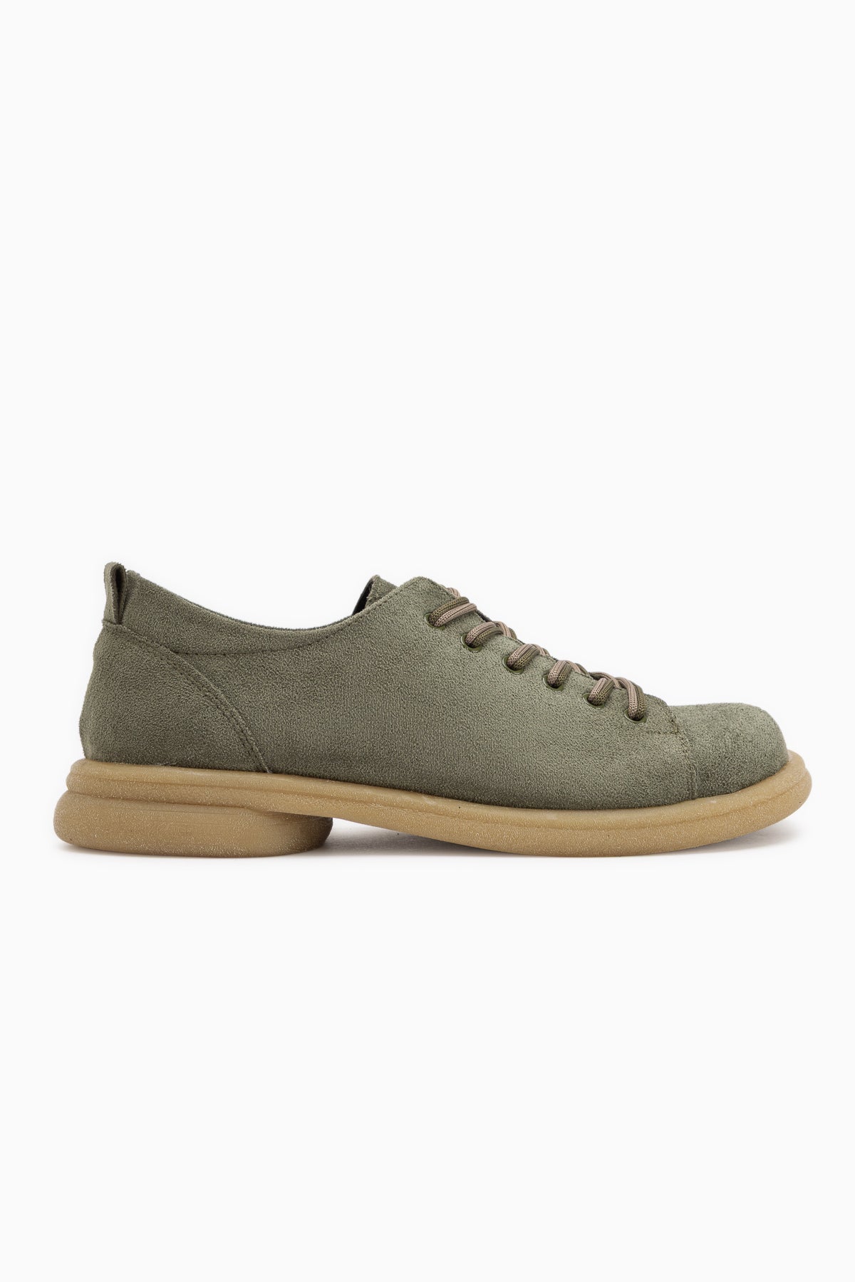 Estella Green Suede Lace-Up Casual Women’s Shoes