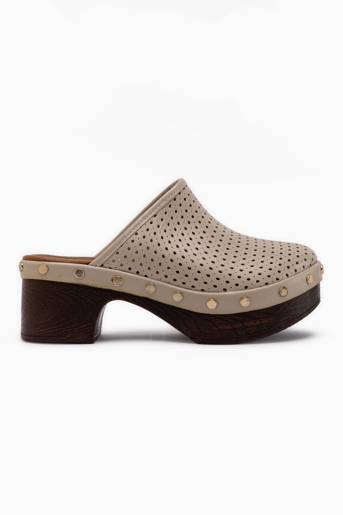 Dorita Beige Platform Heeled Women’s Slippers