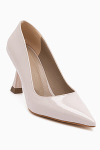 Celestine Beige Patent Pointed Toe Women’s Stiletto
