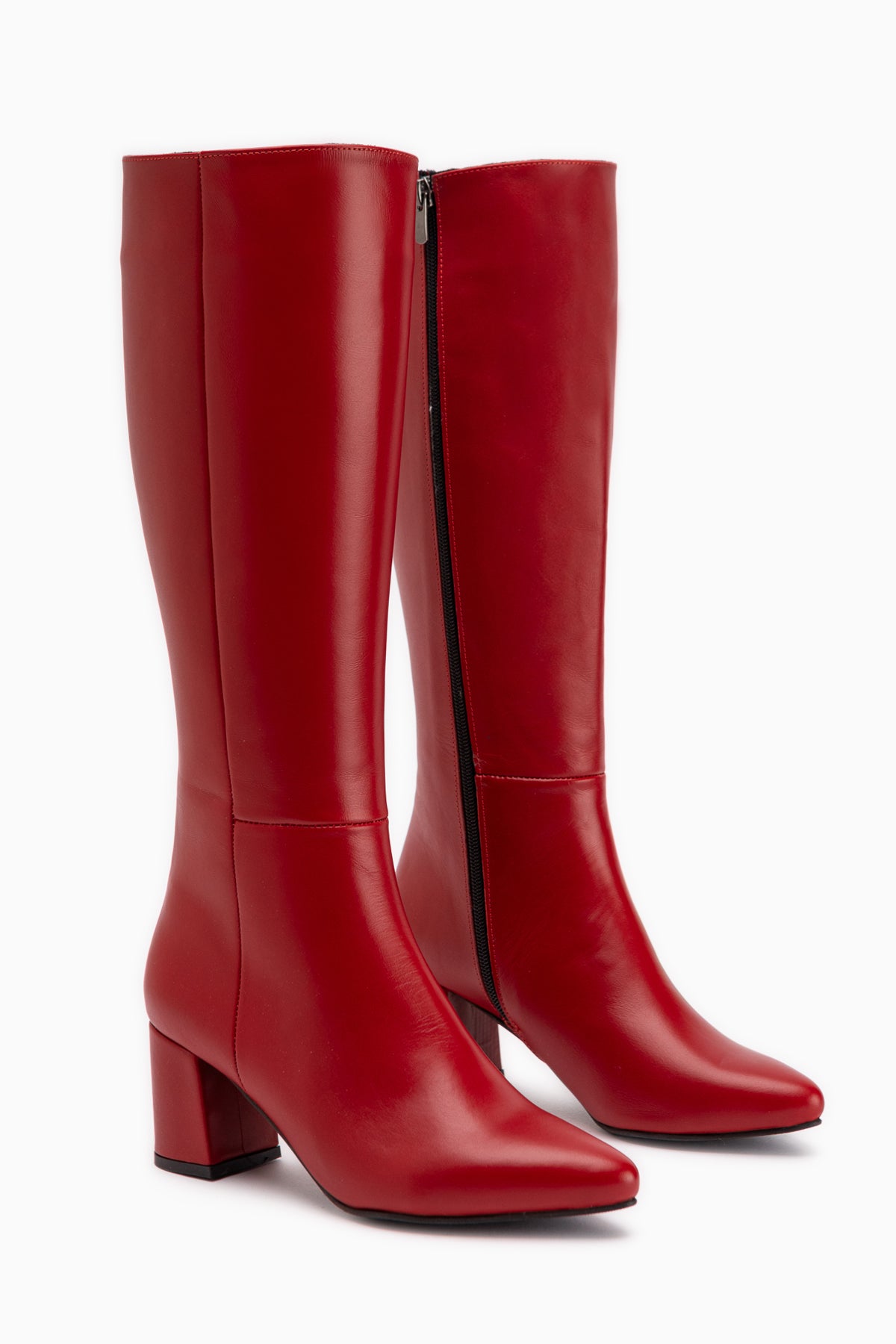 Velma Genuine Leather Red Heeled Women’s Boots