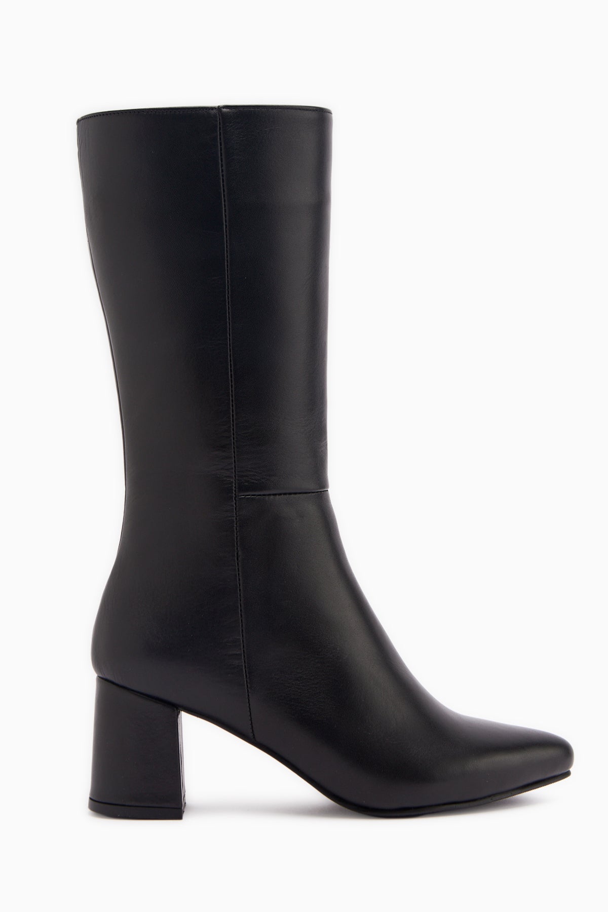 Elda Genuine Leather Black Heeled Women’s Boots