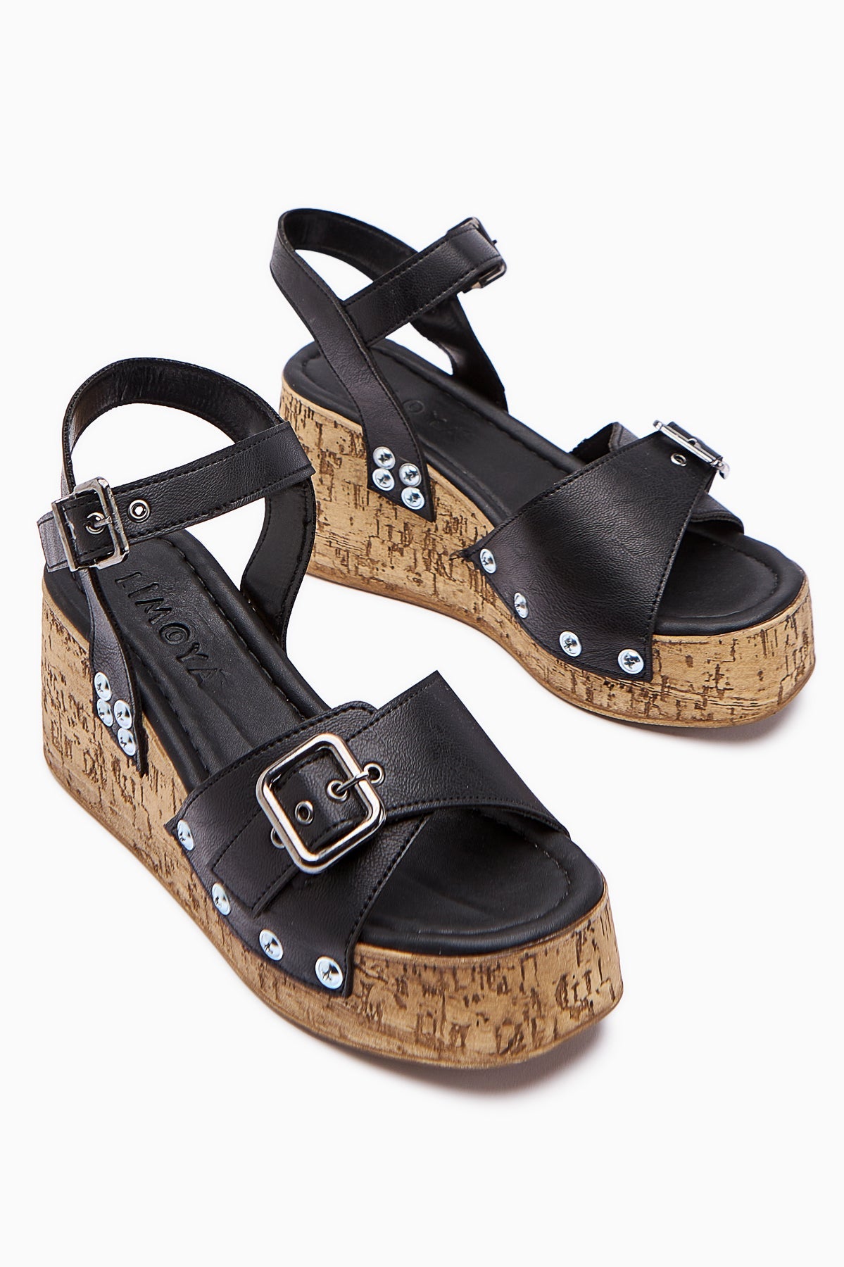 Jenni Black Screw Detail Platform Heel Women's Sandals