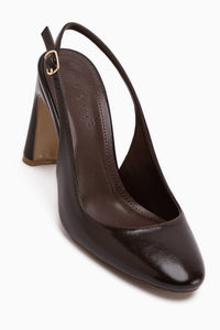 Dorte Brown Thick Heeled Women’s Shoes
