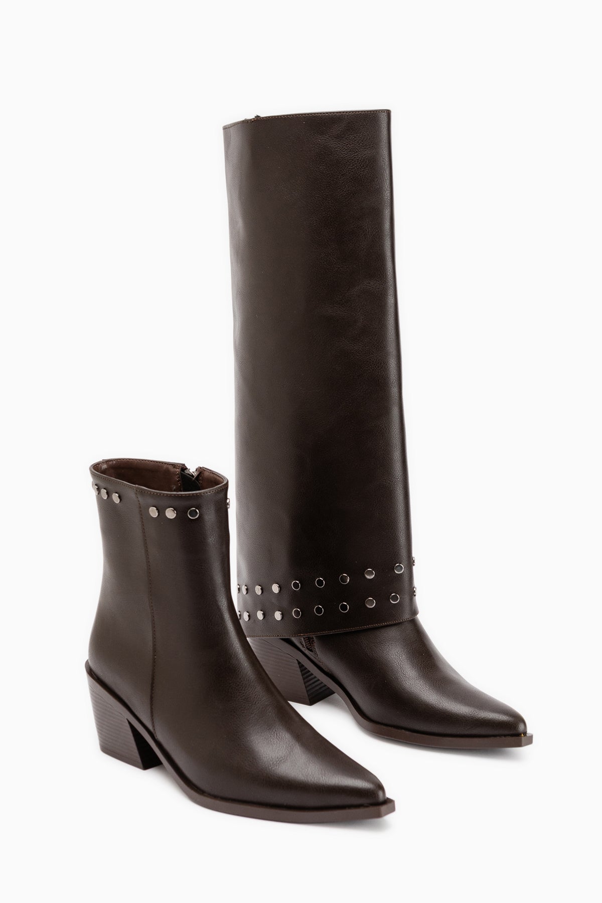 Liddy Brown Removable Cuff Women’s Boots