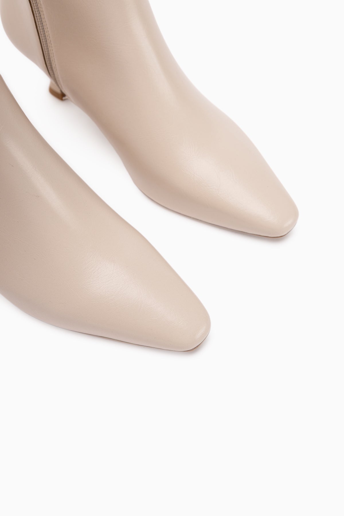 Kathie Beige Buckle Detailed Women’s Boots