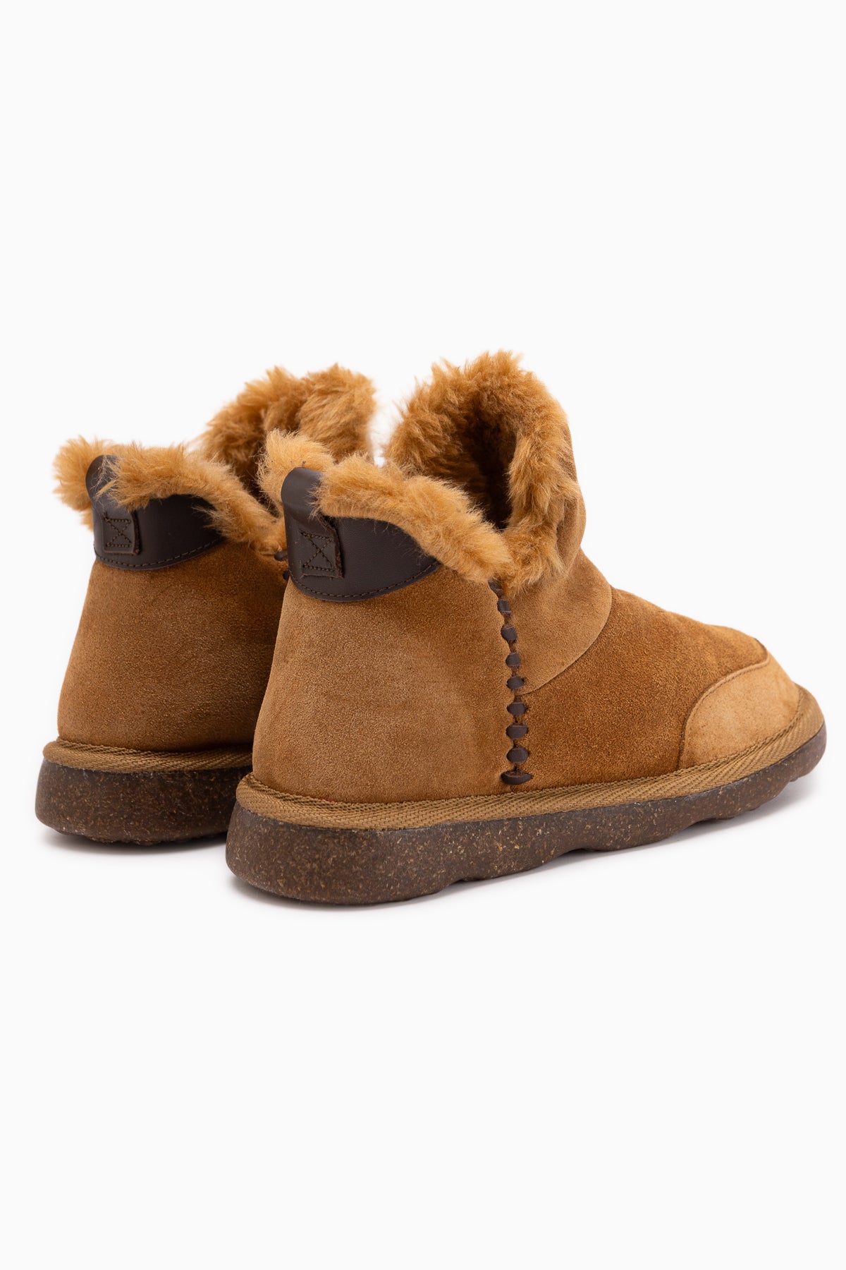 Lorrie Genuine Leather Tan Suede Fur Women’s Short Boots