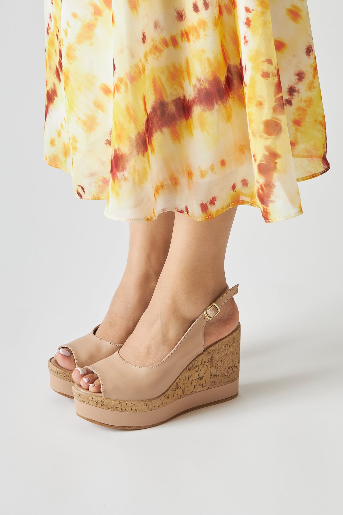 Jenny Nude Platform Heels for Women