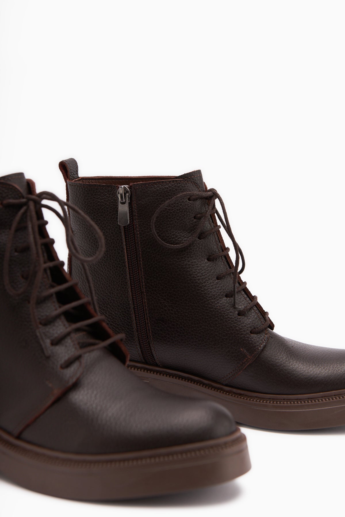 Karol – Genuine Leather Brown Lace-Up Boot (Women)