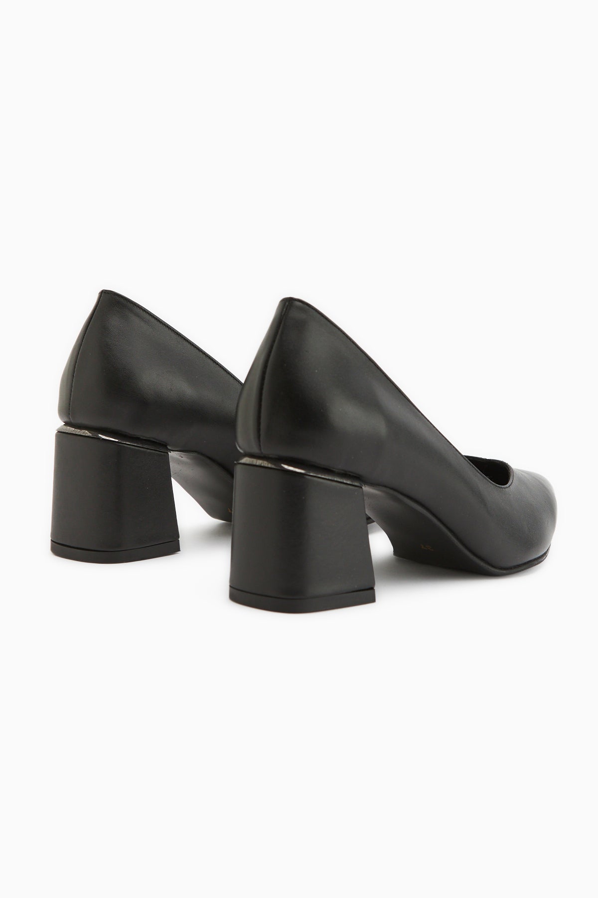 Ferida Genuine Leather Black Thick Heeled Women’s Shoes