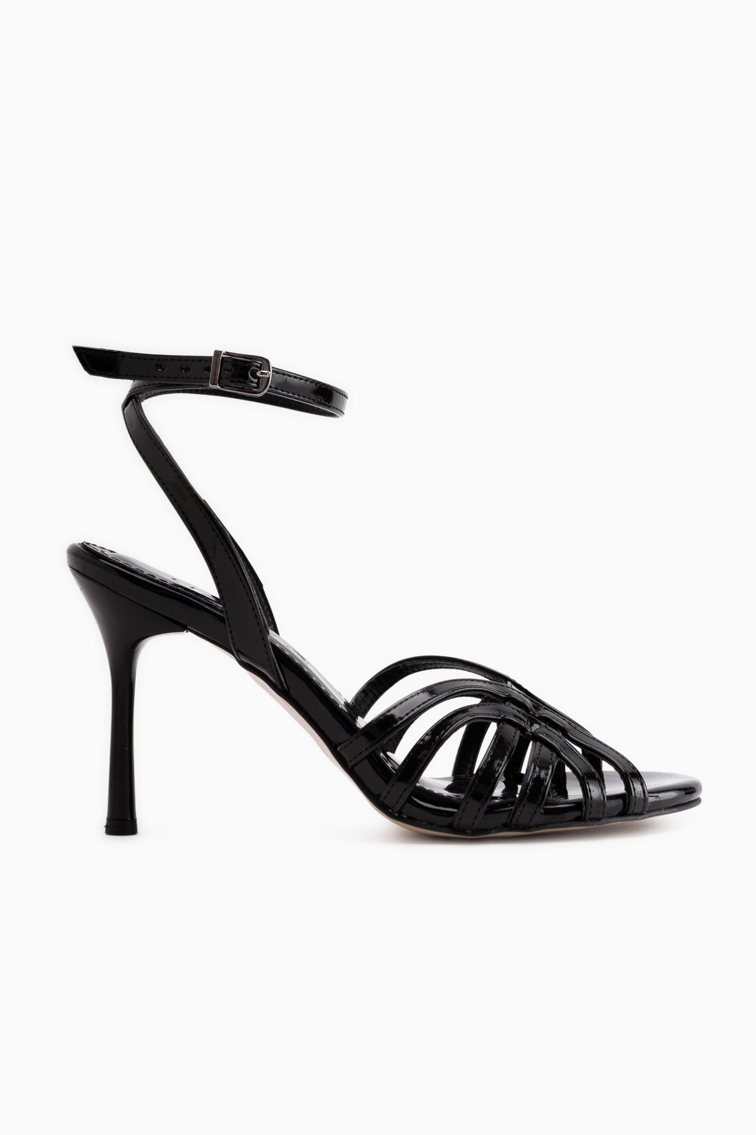 Eleni Black Buckled Women’s Heeled Shoes