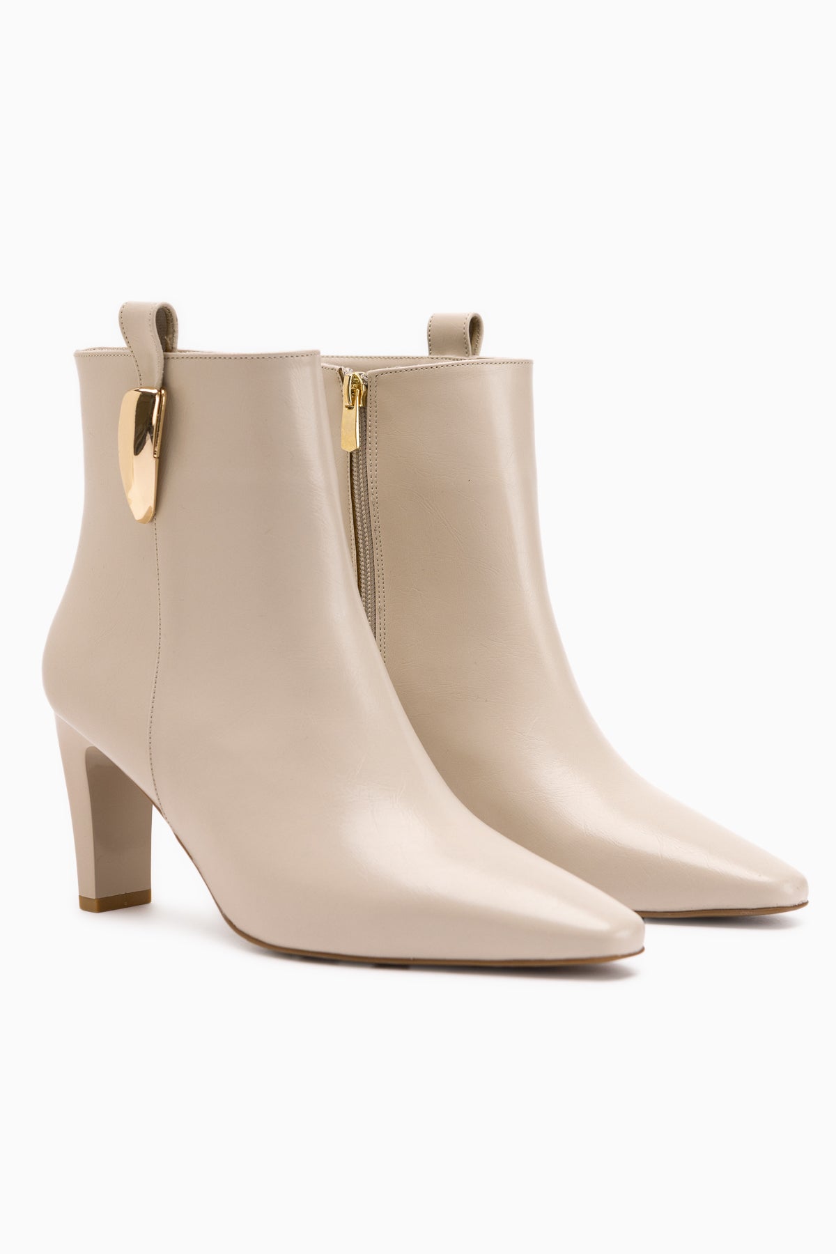 Gina Beige Heeled Women’s Boots