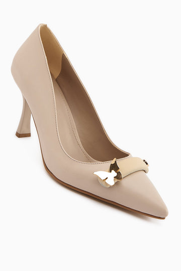 Misa – Beige Buckle-Detail Stiletto (Women)