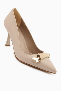 Misa – Beige Buckle-Detail Stiletto (Women)