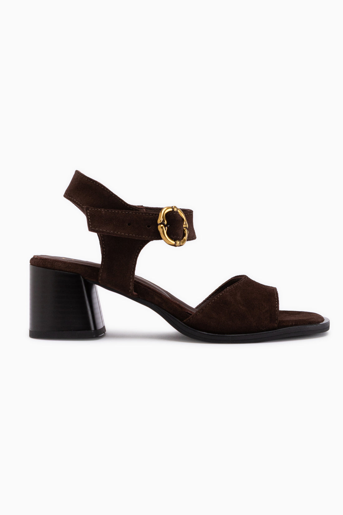 Carina Genuine Leather Brown Suede Heeled Women’s Sandal
