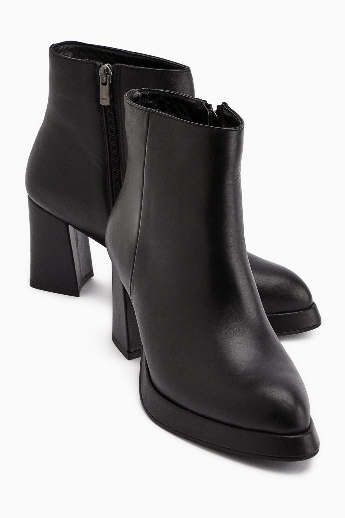 Gaby – Genuine Leather Black Platform-Heel Boot (Women)