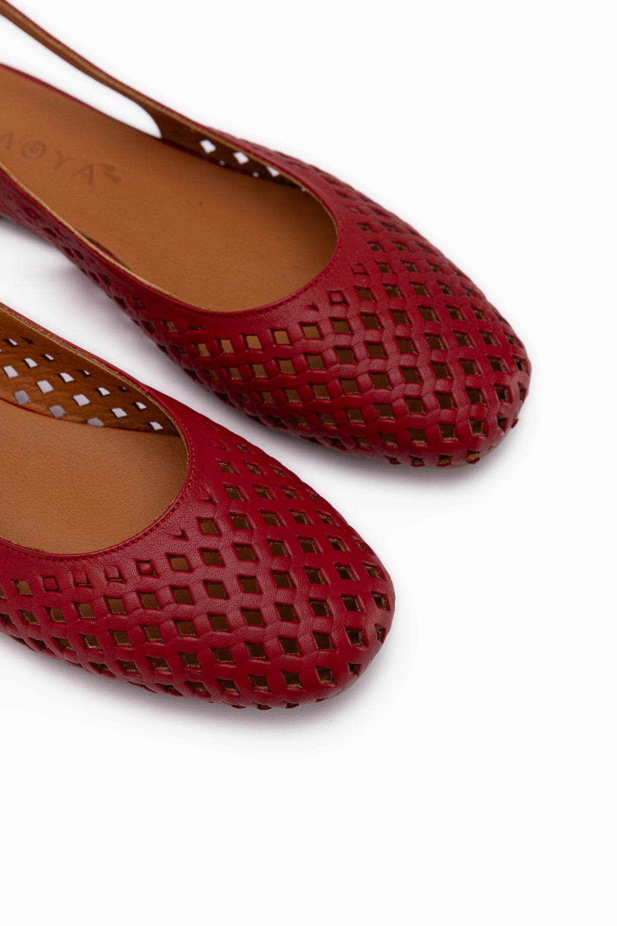 Monalis Genuine Leather Red Elastic Women’s Sandal