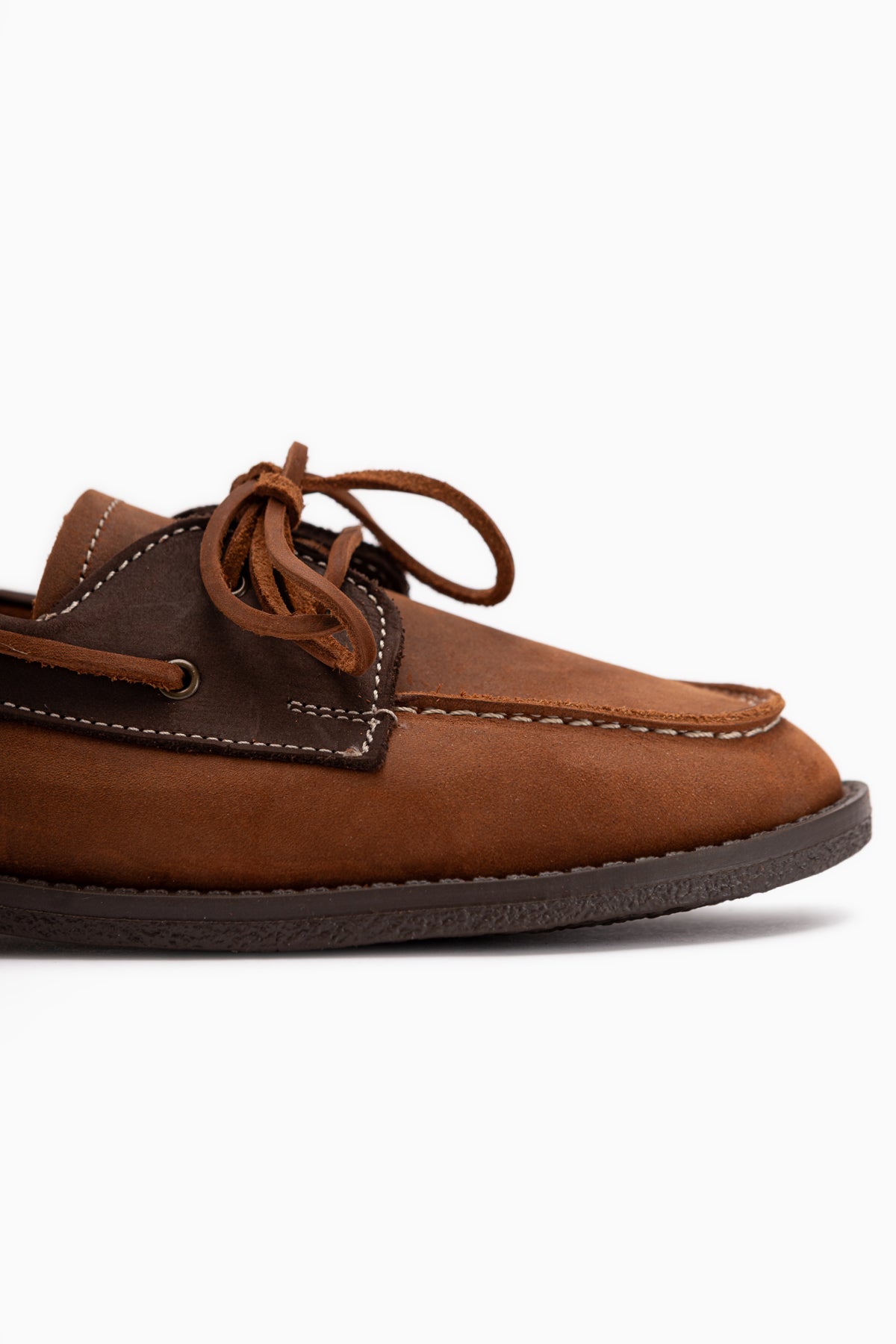 Genuine Leather Janica Tan Lace-Up Women’s Moccasin Shoes