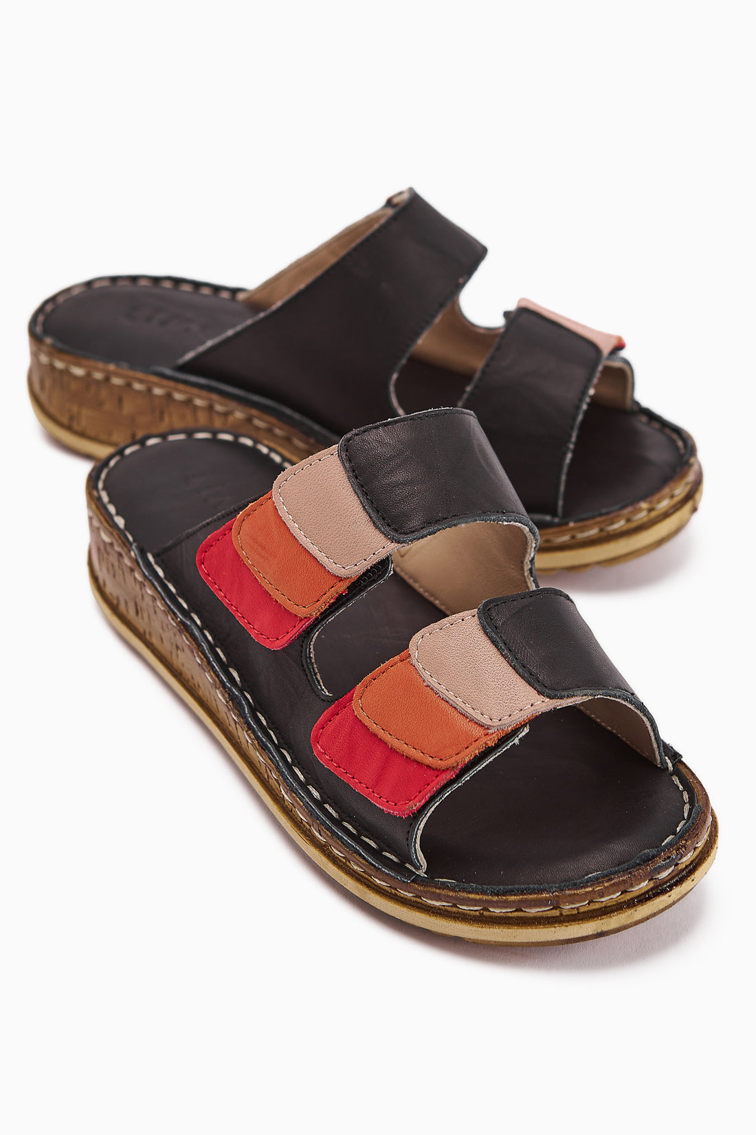 Genuine Leather Kassid Black Comfort Slippers