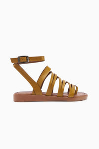 Genuine Leather Theodora Strap Mustard Women’s Sandal