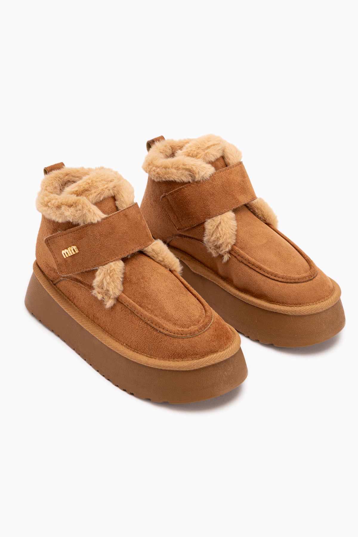 Celia Tan Suede Fur Thick Sole Women’s Boots
