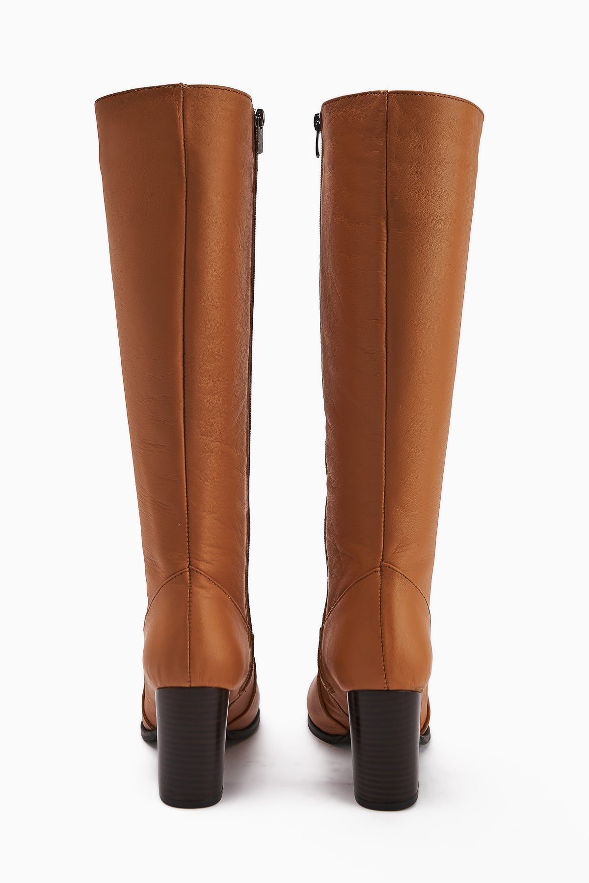 Vilda Genuine Leather Taba Pointed Toe Women's Boot