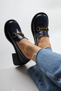 Berita – Navy Block Heel Shoe (Women)