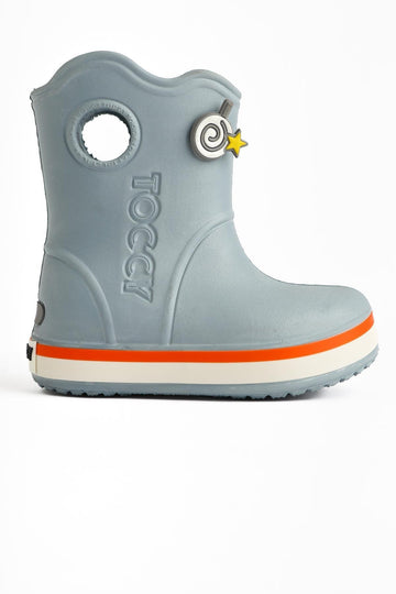 Christa Grey Pin Detail Waterproof Kids Boot